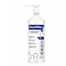 Антисептик 75% спирта SeptiMax 1 л з дозатором