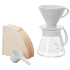 Набір HARIO Ceramic 02: Пуровер, сервер та фільтри (40 шт) (XVDD-3012W)