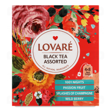 Чай TM Lovare «Чорний асорті» 32 пак (4 види х 8 шт) по 1,5г