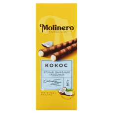 Вафельні трубочки Molinero зі смаком кокоса 140г