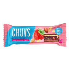 Цукерка «Chuvs» з яблучним пюре, полуничним соком та смаженим арахісом 30г